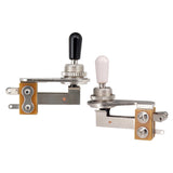 Maxbell Right Angle Toggle Switch 3 Way Switch Electric Guitar  Black and Silver