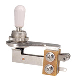 Maxbell Right Angle Toggle Switch 3 Way Switch Electric Guitar  Silver and White