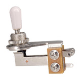 Maxbell Right Angle Toggle Switch 3 Way Switch Electric Guitar  Silver and White
