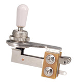 Maxbell Right Angle Toggle Switch 3 Way Switch Electric Guitar  Silver and White