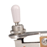 Maxbell Right Angle Toggle Switch 3 Way Switch Electric Guitar  Silver and White