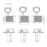 Maxbell Guitar Tuning Locking Tuners Replacement Headstocks Accessories silver