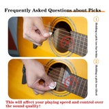 Maxbell 3Pcs Guitar Picks Thumb Finger Picks 0.6/0.96/1.2mm for Bass Acoustic Guitar Gray