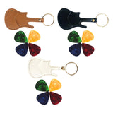 Maxbell PU Leather Guitar Pick Holder Keychain Guitar Accessories Guitar Picks Case