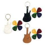 Maxbell PU Leather Guitar Pick Holder Keychain Guitar Accessories Guitar Picks Case
