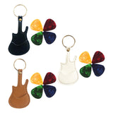 Maxbell PU Leather Guitar Pick Holder Keychain Guitar Accessories Guitar Picks Case