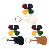 Maxbell PU Leather Guitar Pick Holder Keychain Guitar Accessories Guitar Picks Case