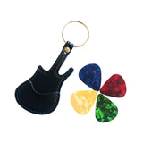 Maxbell PU Leather Guitar Pick Holder Keychain Guitar Accessories Guitar Picks Case
