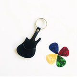 Maxbell PU Leather Guitar Pick Holder Keychain Guitar Accessories Guitar Picks Case
