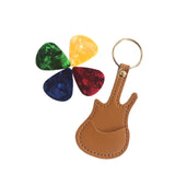 Maxbell PU Leather Guitar Pick Holder Keychain Guitar Accessories Guitar Picks Case
