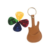 Maxbell PU Leather Guitar Pick Holder Keychain Guitar Accessories Guitar Picks Case