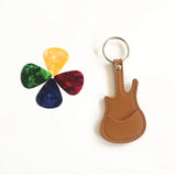 Maxbell PU Leather Guitar Pick Holder Keychain Guitar Accessories Guitar Picks Case