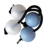 Maxbell 4Pcs Authentic African Shaker Portable Convenient for Percussion Ensembles Blue and White