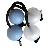 Maxbell 4Pcs Authentic African Shaker Portable Convenient for Percussion Ensembles Blue and White