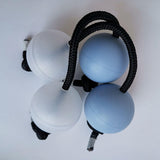 Maxbell 4Pcs Authentic African Shaker Portable Convenient for Percussion Ensembles Blue and White