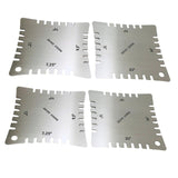 Maxbell 4x Guitar Notched Range Gauges Fretboard Measuring Kit Luthier Tools Set