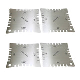 Maxbell 4x Guitar Notched Range Gauges Fretboard Measuring Kit Luthier Tools Set