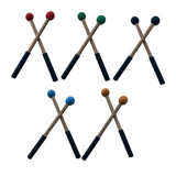 Maxbell 2x Silicone Drumsticks Hand Percussion Mallets for Glockenspiel Xylophone Red