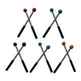 Maxbell 2x Silicone Drumsticks Hand Percussion Mallets for Glockenspiel Xylophone Red