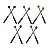 Maxbell 2x Silicone Drumsticks Hand Percussion Mallets for Glockenspiel Xylophone Red