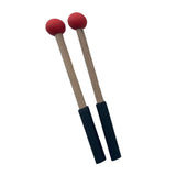 Maxbell 2x Silicone Drumsticks Hand Percussion Mallets for Glockenspiel Xylophone Red
