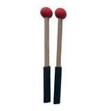 Maxbell 2x Silicone Drumsticks Hand Percussion Mallets for Glockenspiel Xylophone Red