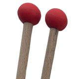 Maxbell 2x Silicone Drumsticks Hand Percussion Mallets for Glockenspiel Xylophone Red