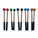 Maxbell 2x Silicone Drumsticks Hand Percussion Mallets for Glockenspiel Xylophone Red
