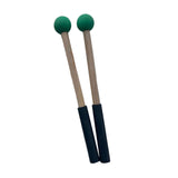 Maxbell 2x Silicone Drumsticks Hand Percussion Mallets for Glockenspiel Xylophone Green