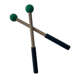 Maxbell 2x Silicone Drumsticks Hand Percussion Mallets for Glockenspiel Xylophone Green