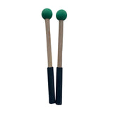 Maxbell 2x Silicone Drumsticks Hand Percussion Mallets for Glockenspiel Xylophone Green