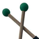 Maxbell 2x Silicone Drumsticks Hand Percussion Mallets for Glockenspiel Xylophone Green