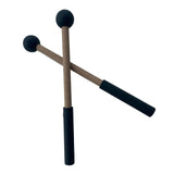 Maxbell 2x Silicone Drumsticks Hand Percussion Mallets for Glockenspiel Xylophone Black