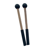 Maxbell 2x Silicone Drumsticks Hand Percussion Mallets for Glockenspiel Xylophone Black
