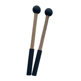 Maxbell 2x Silicone Drumsticks Hand Percussion Mallets for Glockenspiel Xylophone Black