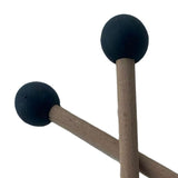 Maxbell 2x Silicone Drumsticks Hand Percussion Mallets for Glockenspiel Xylophone Black