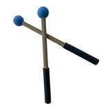 Maxbell 2x Silicone Drumsticks Hand Percussion Mallets for Glockenspiel Xylophone Blue