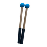 Maxbell 2x Silicone Drumsticks Hand Percussion Mallets for Glockenspiel Xylophone Blue