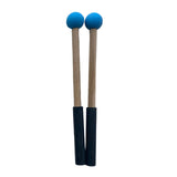 Maxbell 2x Silicone Drumsticks Hand Percussion Mallets for Glockenspiel Xylophone Blue