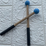 Maxbell 2x Silicone Drumsticks Hand Percussion Mallets for Glockenspiel Xylophone Blue