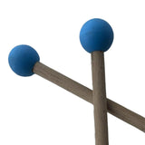 Maxbell 2x Silicone Drumsticks Hand Percussion Mallets for Glockenspiel Xylophone Blue