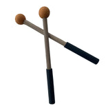 Maxbell 2x Silicone Drumsticks Hand Percussion Mallets for Glockenspiel Xylophone Orange