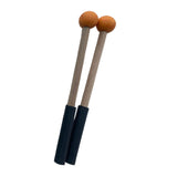 Maxbell 2x Silicone Drumsticks Hand Percussion Mallets for Glockenspiel Xylophone Orange
