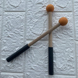 Maxbell 2x Silicone Drumsticks Hand Percussion Mallets for Glockenspiel Xylophone Orange
