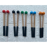 Maxbell 2x Silicone Drumsticks Hand Percussion Mallets for Glockenspiel Xylophone Orange