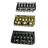 Maxbell Guitar Fixed Bridge Guitar Tailpiece Replacement for 6 String Guitar Accs Silver
