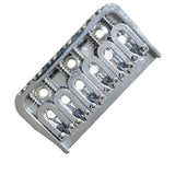 Maxbell Guitar Fixed Bridge Guitar Tailpiece Replacement for 6 String Guitar Accs Silver