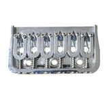 Maxbell Guitar Fixed Bridge Guitar Tailpiece Replacement for 6 String Guitar Accs Silver