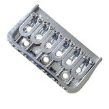 Maxbell Guitar Fixed Bridge Guitar Tailpiece Replacement for 6 String Guitar Accs Silver