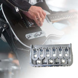 Maxbell Guitar Fixed Bridge Guitar Tailpiece Replacement for 6 String Guitar Accs Silver